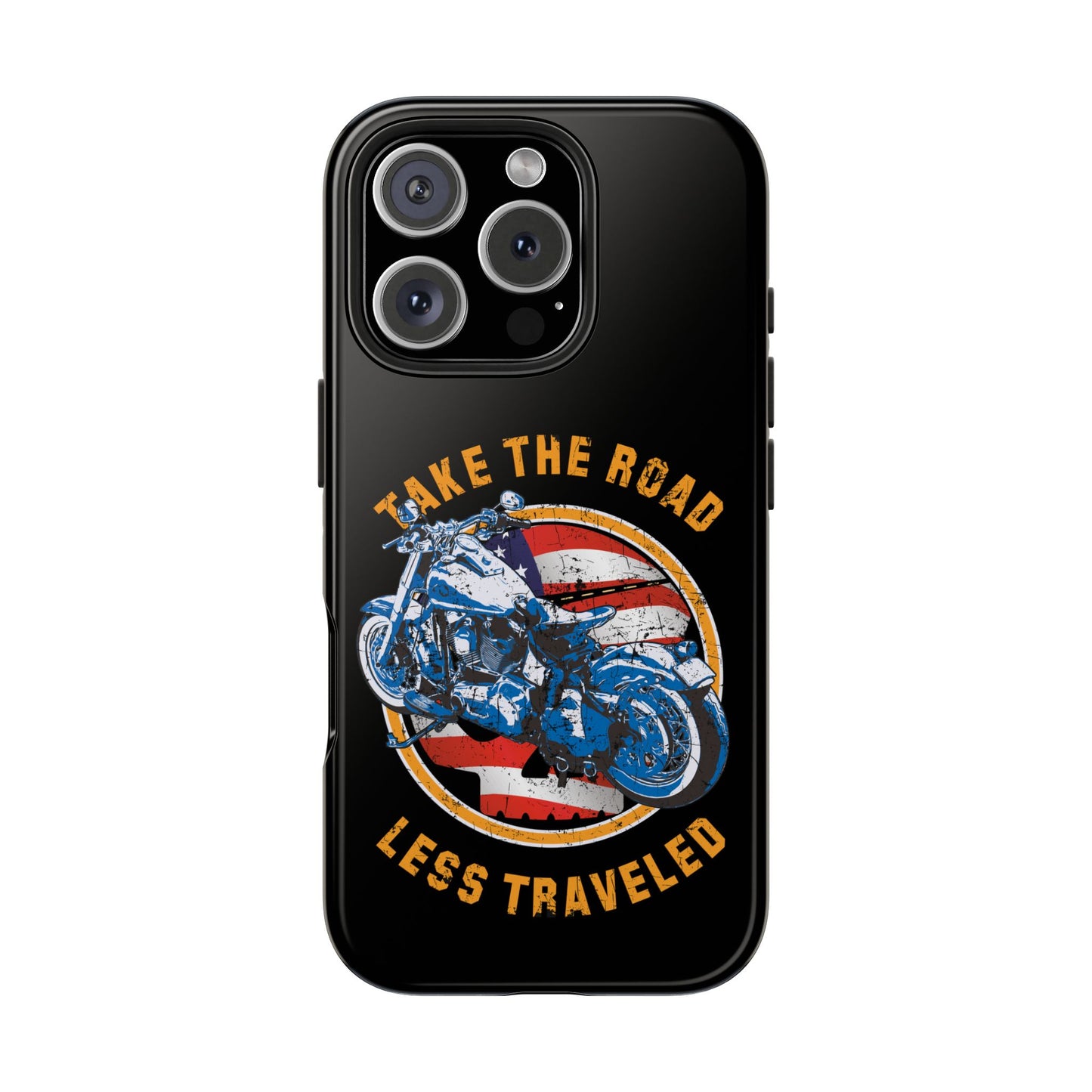 Take the road less traveled Black USA Version! Tough Phone Cases