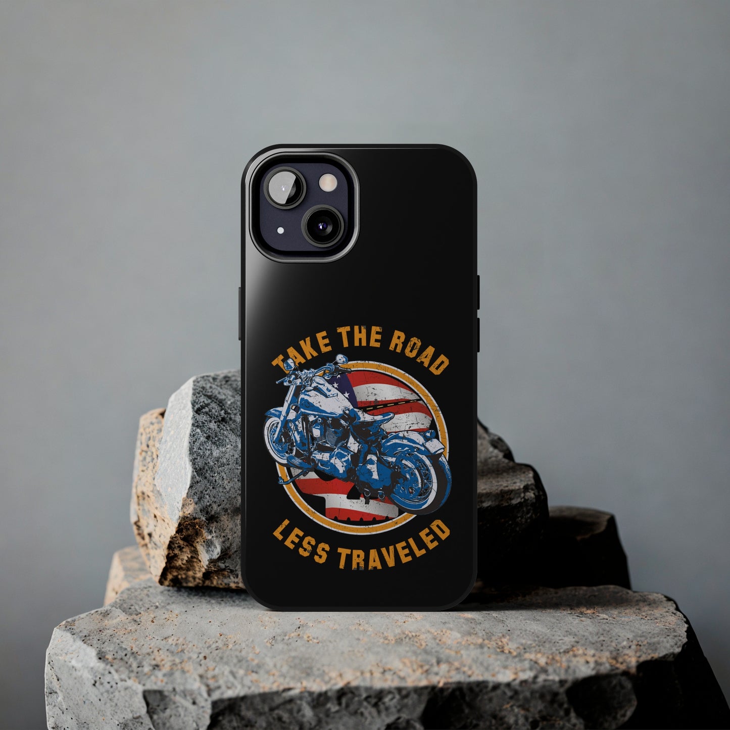 Take the road less traveled Black USA Version! Tough Phone Cases