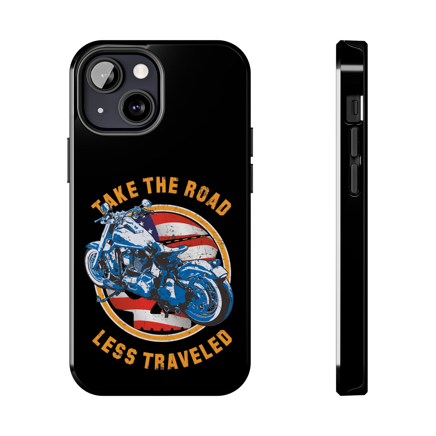 Take the road less traveled Black USA Version! Tough Phone Cases