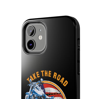 Take the road less traveled Black USA Version! Tough Phone Cases