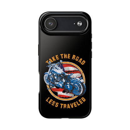 Take the road less traveled Black USA Version! Tough Phone Cases