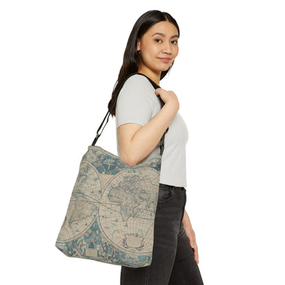 Mercator's Atlas Adjustable Tote Bag