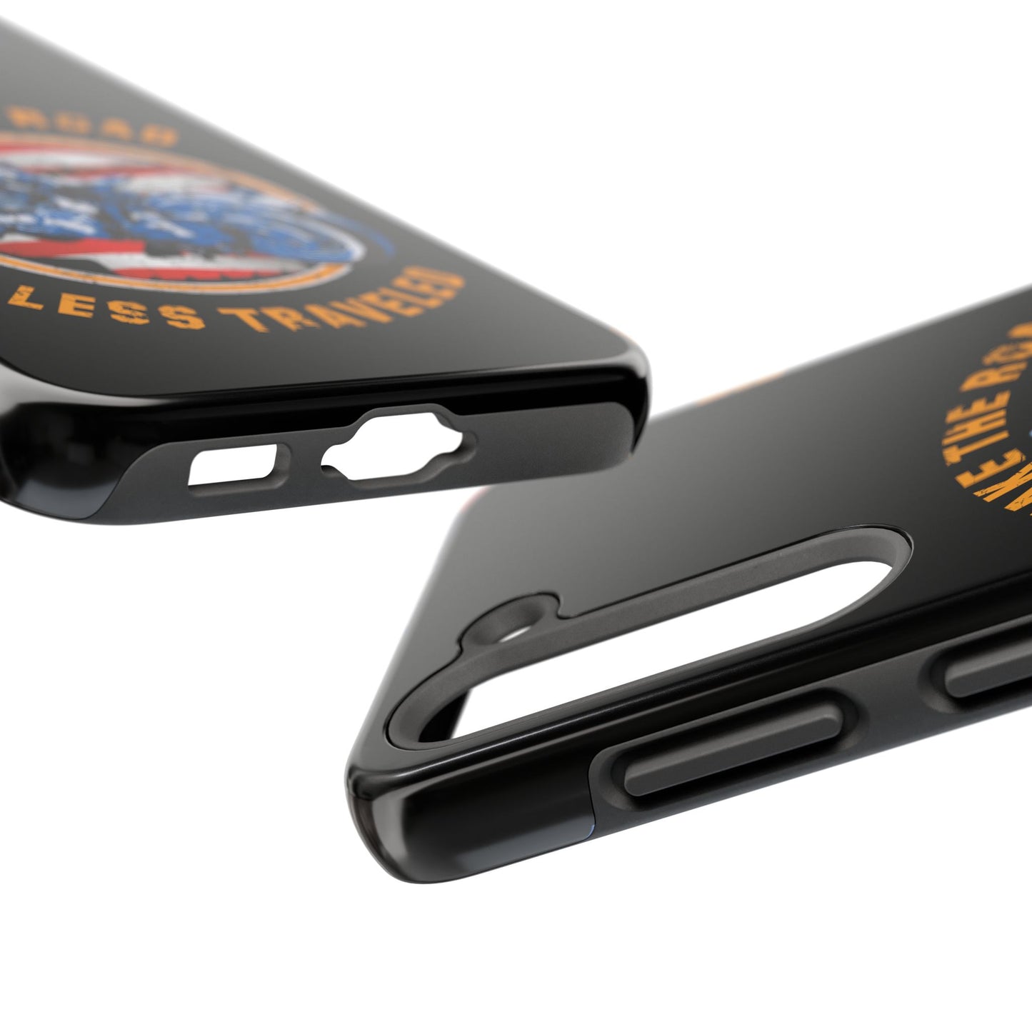 Take the road less traveled Black USA Version! Tough Phone Cases