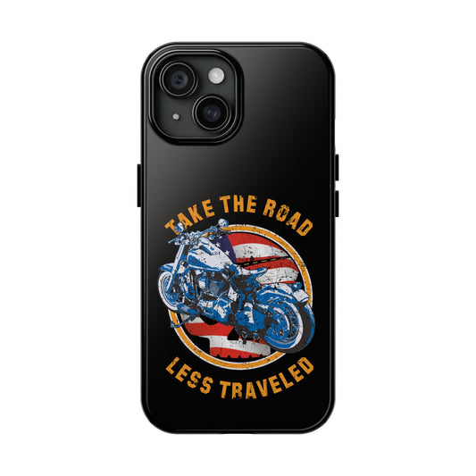 Take the road less traveled Black USA Version! Tough Phone Cases