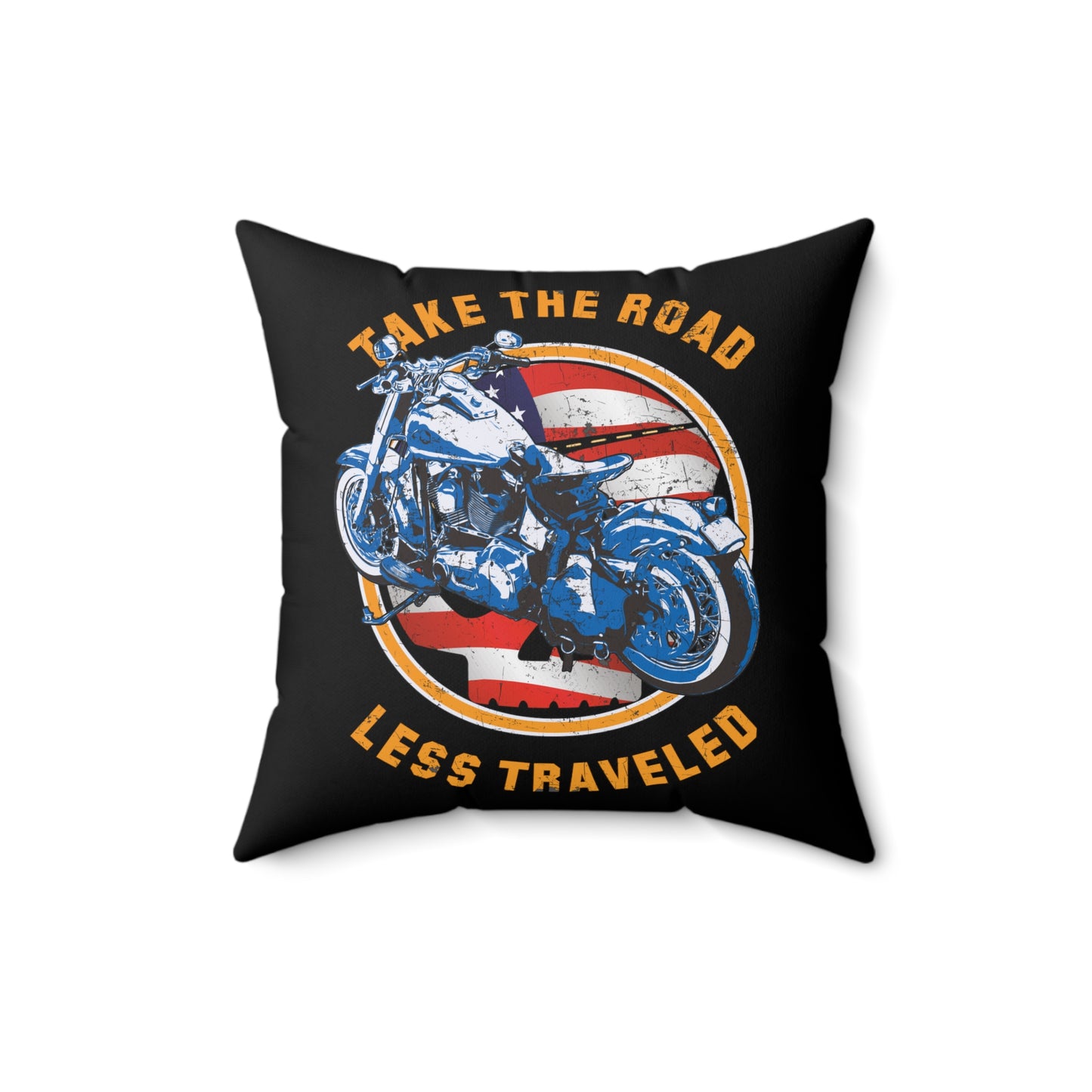 Take the Road Less Traveled Spun Polyester Square Pillow