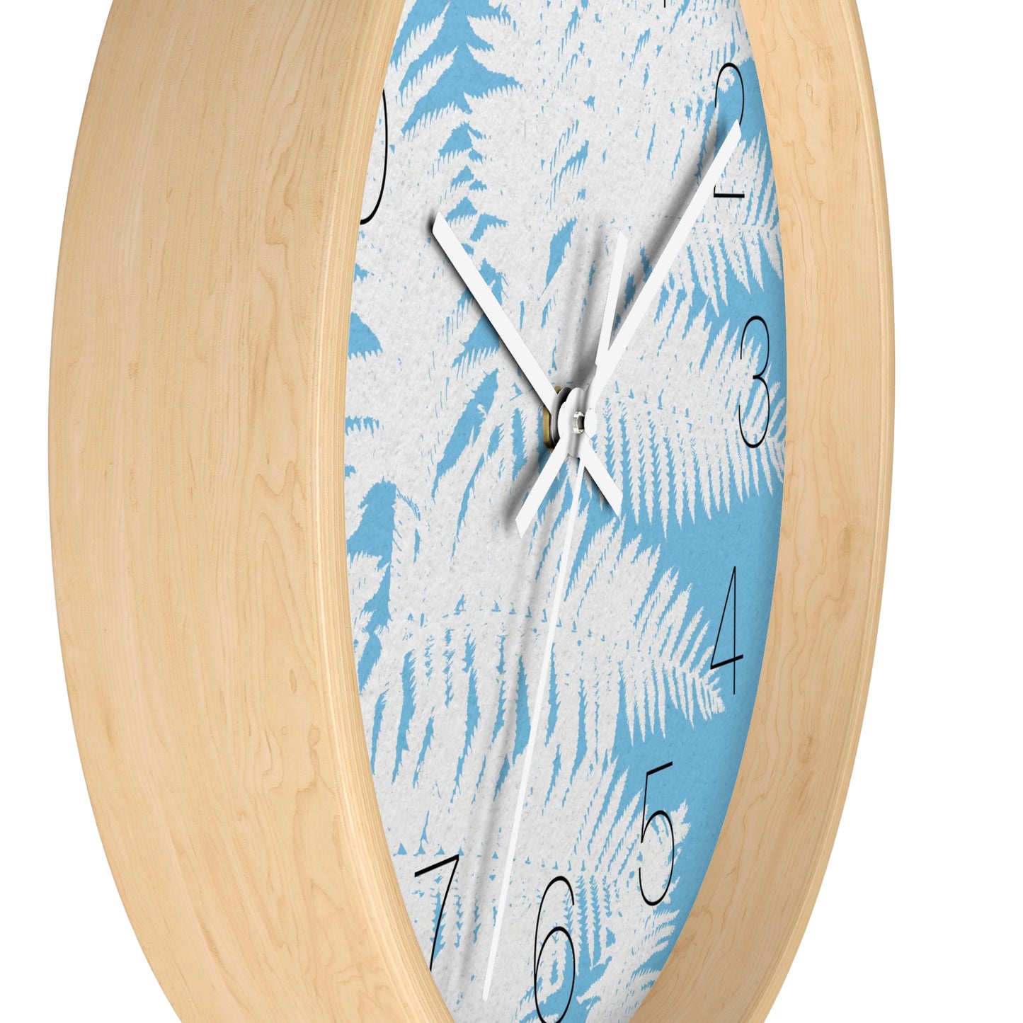 Tree Fern Blue Wall Clock