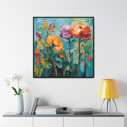 36x36" Framed Canvas Print: "How does your garden grow?"