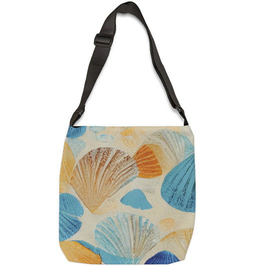 Collecting Shells Adjustable Tote Bag