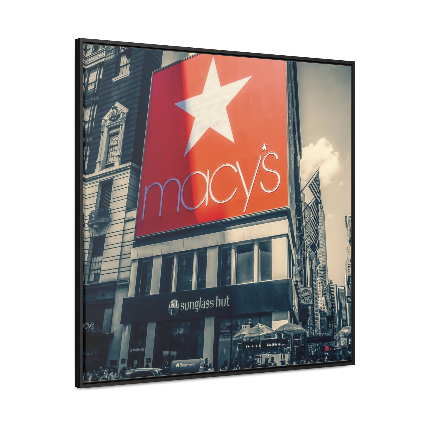 36x36" Framed Canvas Print: "Iconic Macy's Department Store New York"