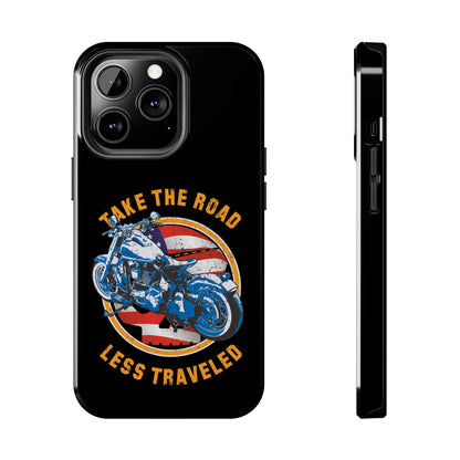 Take the road less traveled Black USA Version! Tough Phone Cases