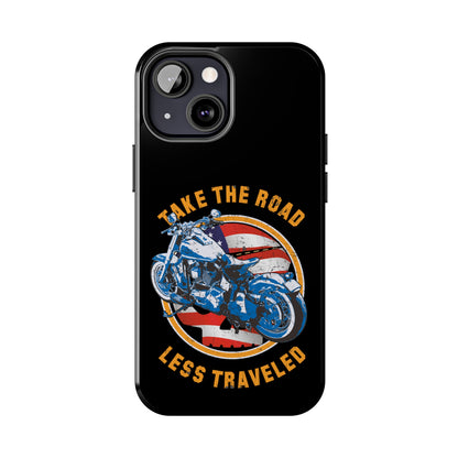 Take the road less traveled Black USA Version! Tough Phone Cases