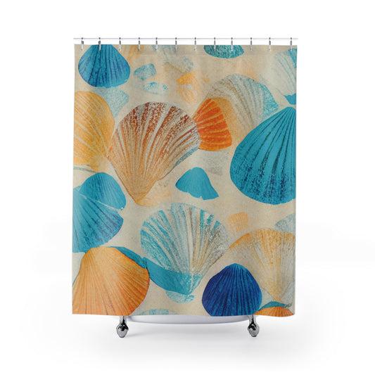 Collecting Shells Shower Curtain