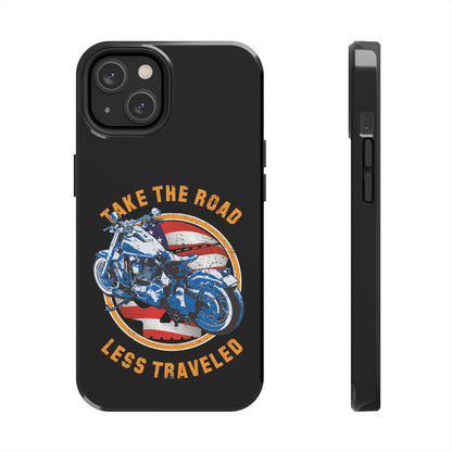 Take the road less traveled Black USA Version! Tough Phone Cases