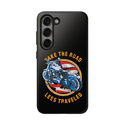 Take the road less traveled Black USA Version! Tough Phone Cases