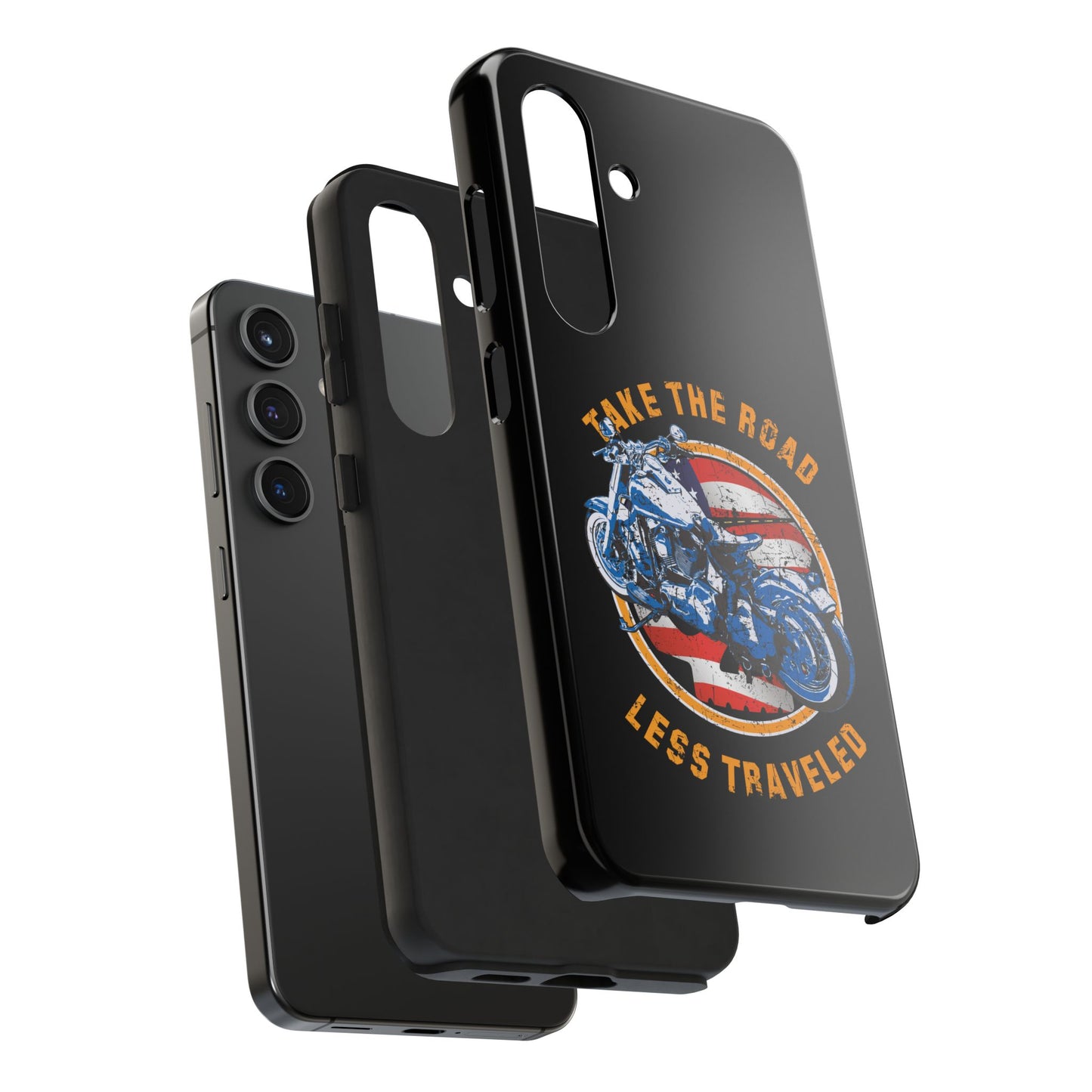 Take the road less traveled Black USA Version! Tough Phone Cases