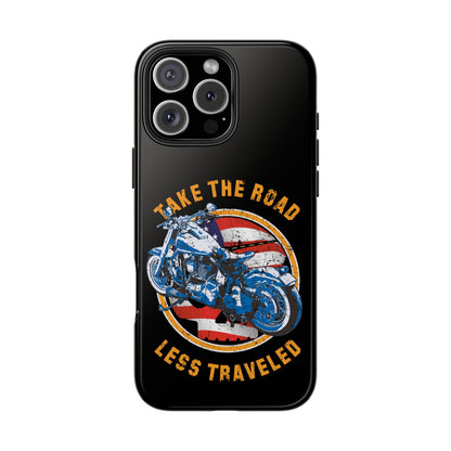 Take the road less traveled Black USA Version! Tough Phone Cases
