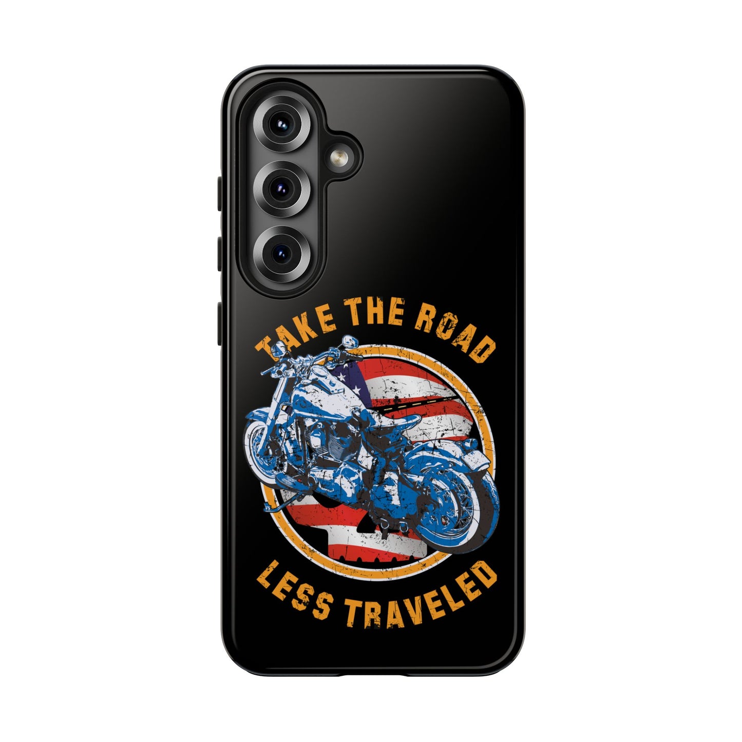Take the road less traveled Black USA Version! Tough Phone Cases