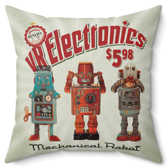 3 Wise Robots Spun Polyester Square Pillow