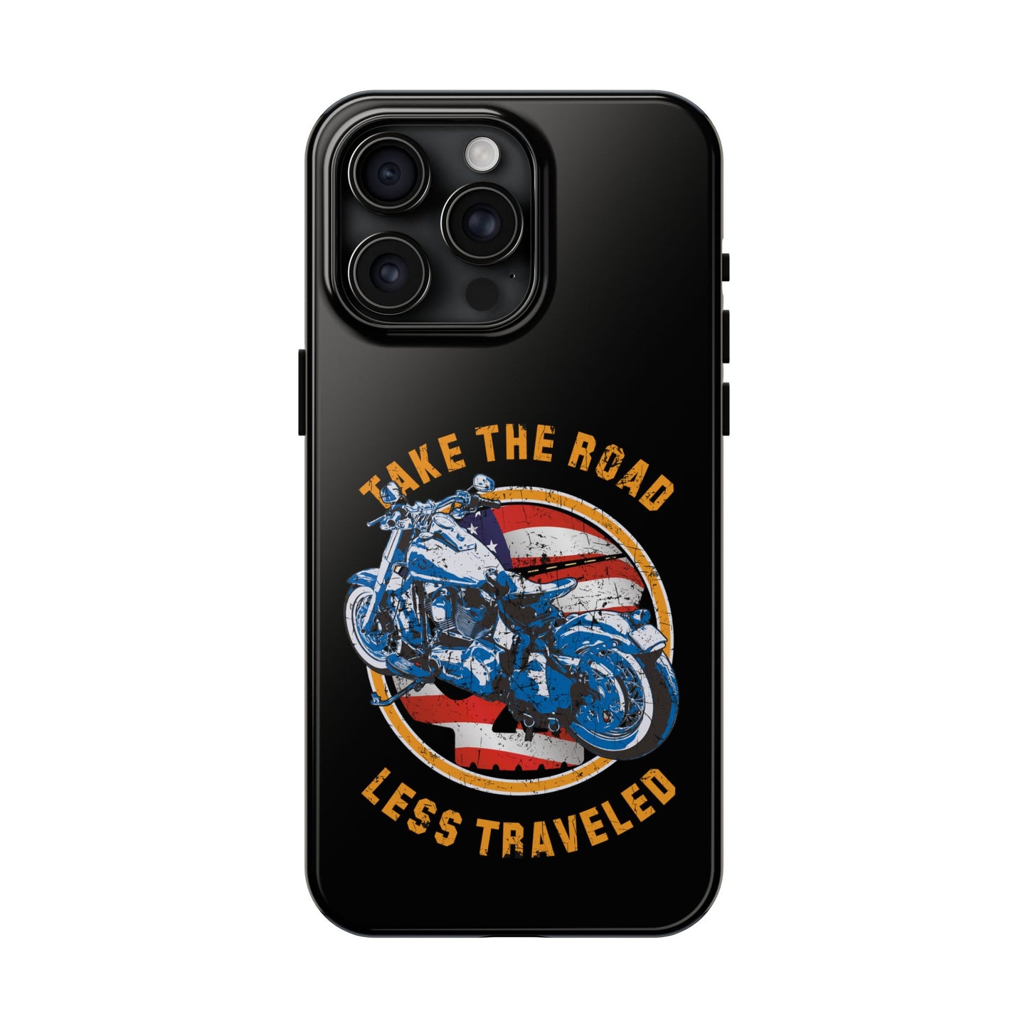 Take the road less traveled Black USA Version! Tough Phone Cases