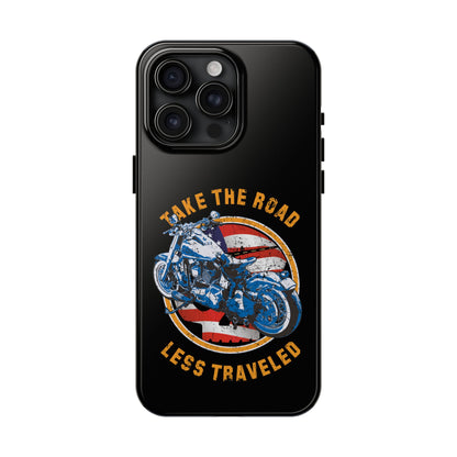 Take the road less traveled Black USA Version! Tough Phone Cases