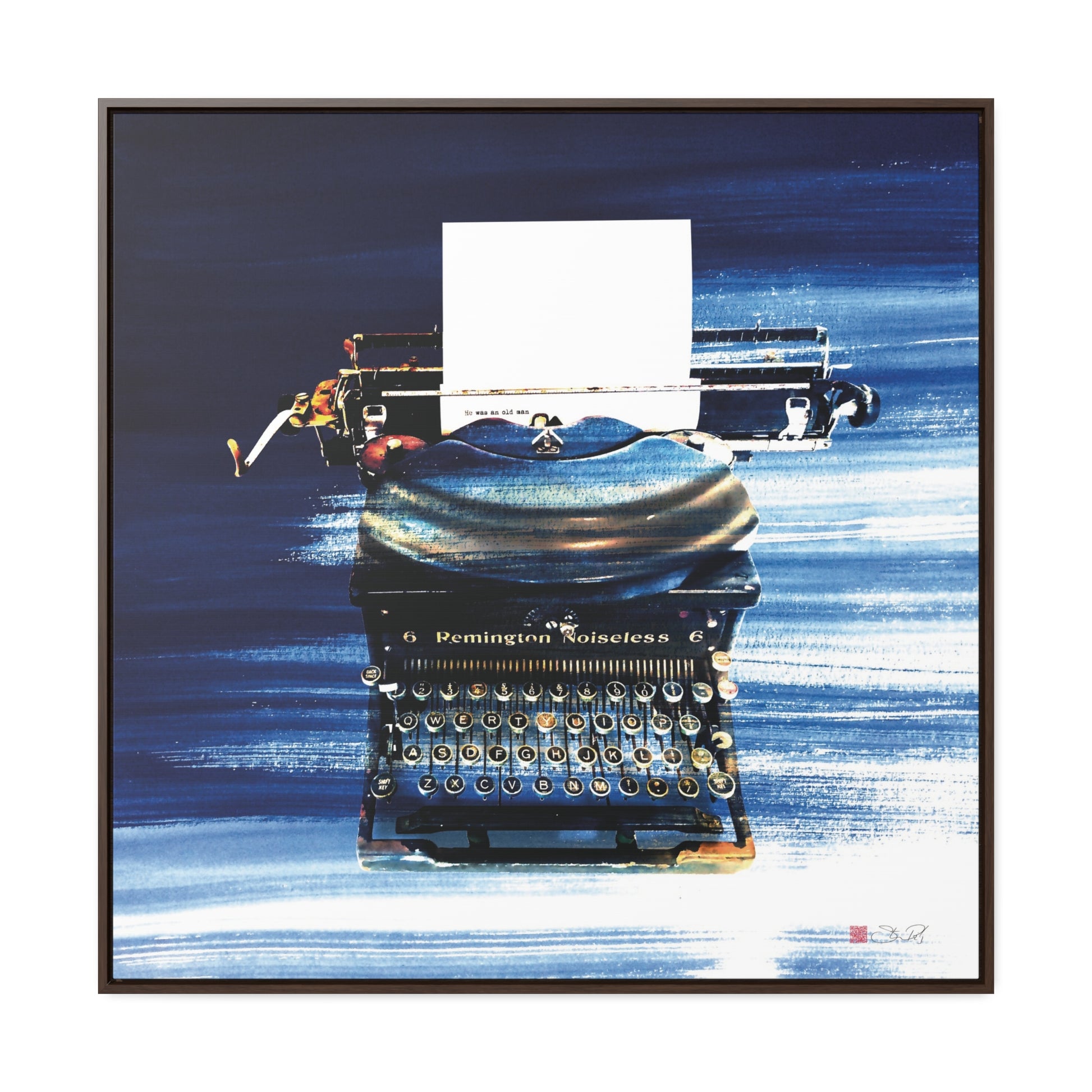 36x36" Framed Canvas Print "The Old Man" - vrmediadecor.vrmedia.com.au