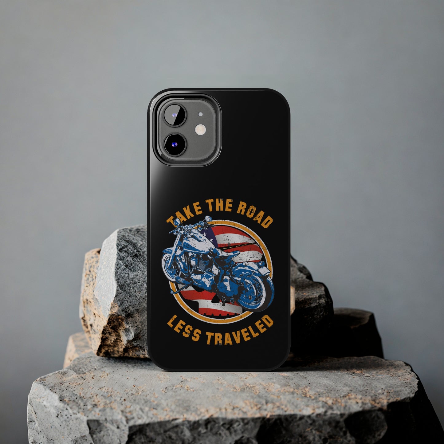 Take the road less traveled Black USA Version! Tough Phone Cases