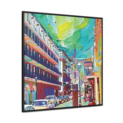 36x36" Framed Canvas Print: "The French Quarter"