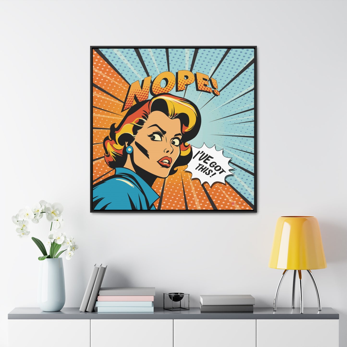 36x36" Framed Canvas Print "I've got this!"