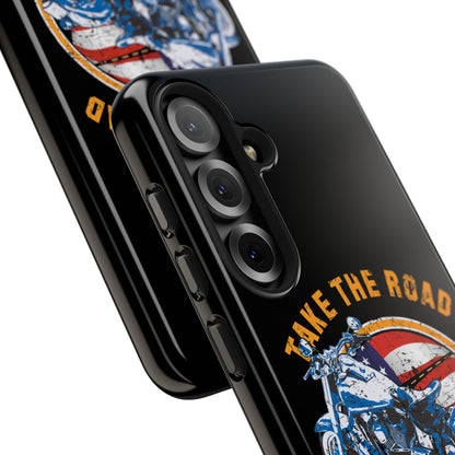 Take the road less traveled Black USA Version! Tough Phone Cases