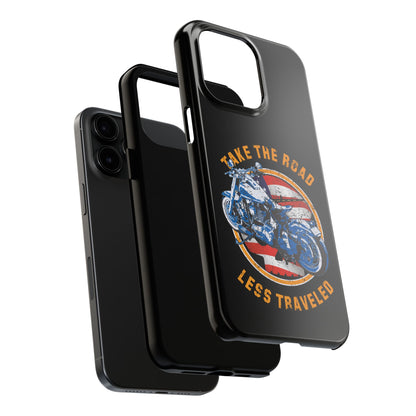 Take the road less traveled Black USA Version! Tough Phone Cases