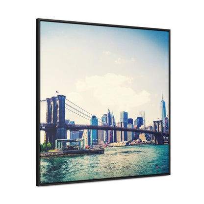 36x36" Framed Canvas Print: "Long Island, Brooklyn, Colour"