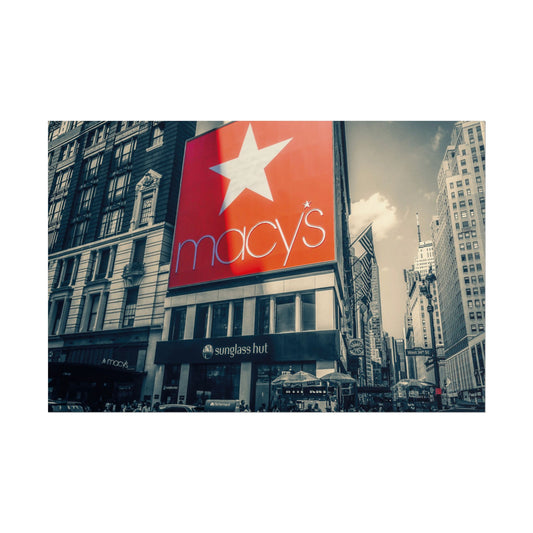 Iconic Macy's Department Store - Duotone Art Rolled Poster