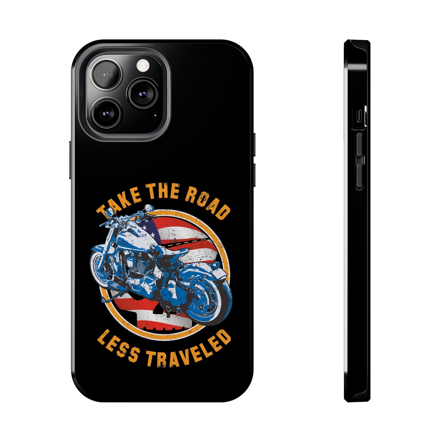 Take the road less traveled Black USA Version! Tough Phone Cases