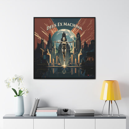 36x36" Framed Canvas Print: "Deus Ex Machina"