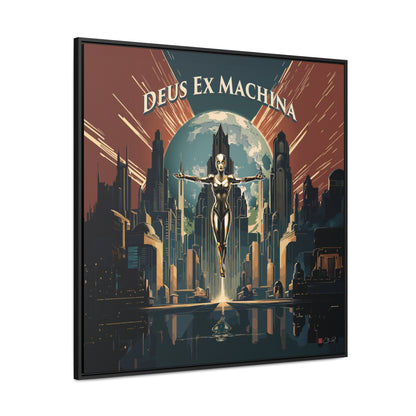 36x36" Framed Canvas Print: "Deus Ex Machina"