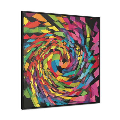 36x36" Framed Canvas Print: "Primary Wave"