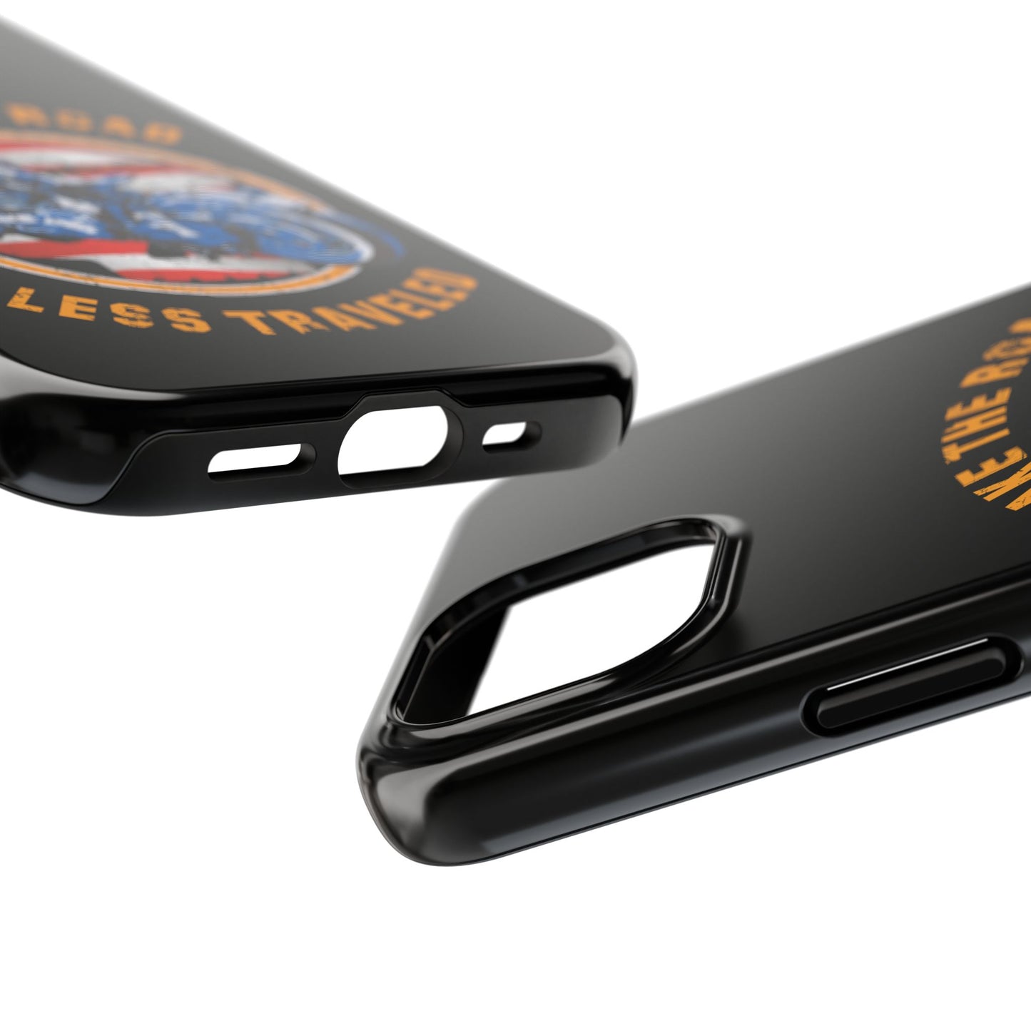 Take the road less traveled Black USA Version! Tough Phone Cases