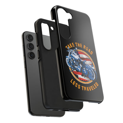 Take the road less traveled Black USA Version! Tough Phone Cases