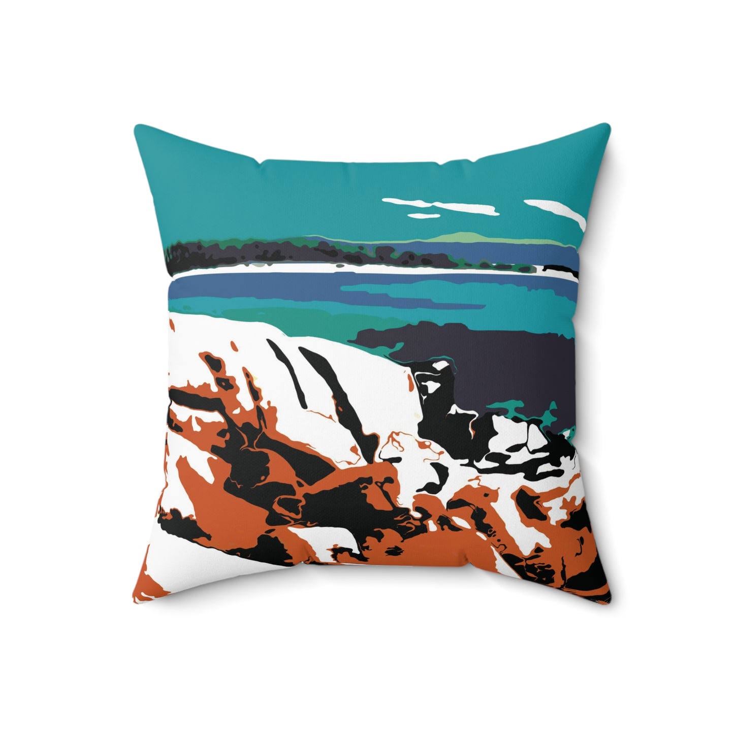 Bay of Fires Spun Polyester Square Pillow