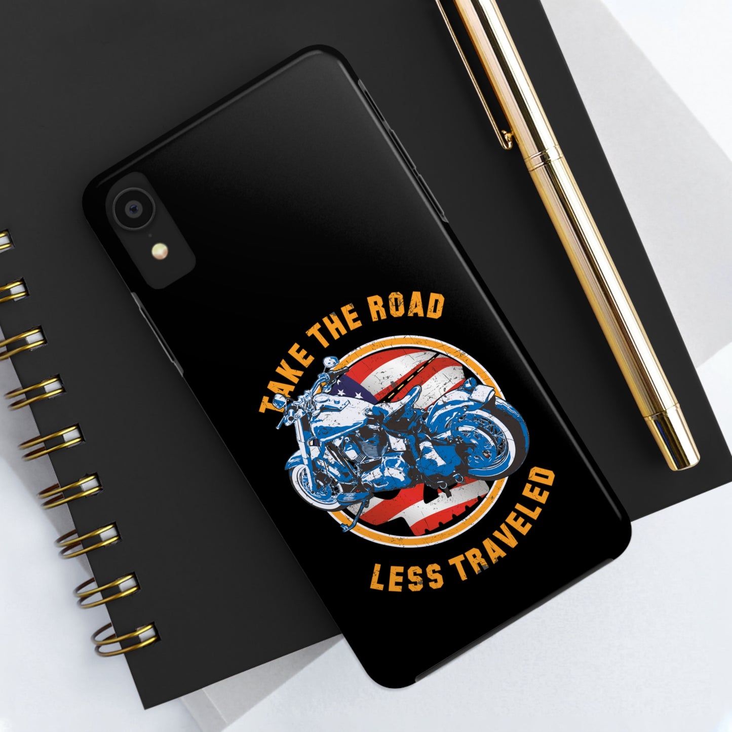 Take the road less traveled Black USA Version! Tough Phone Cases