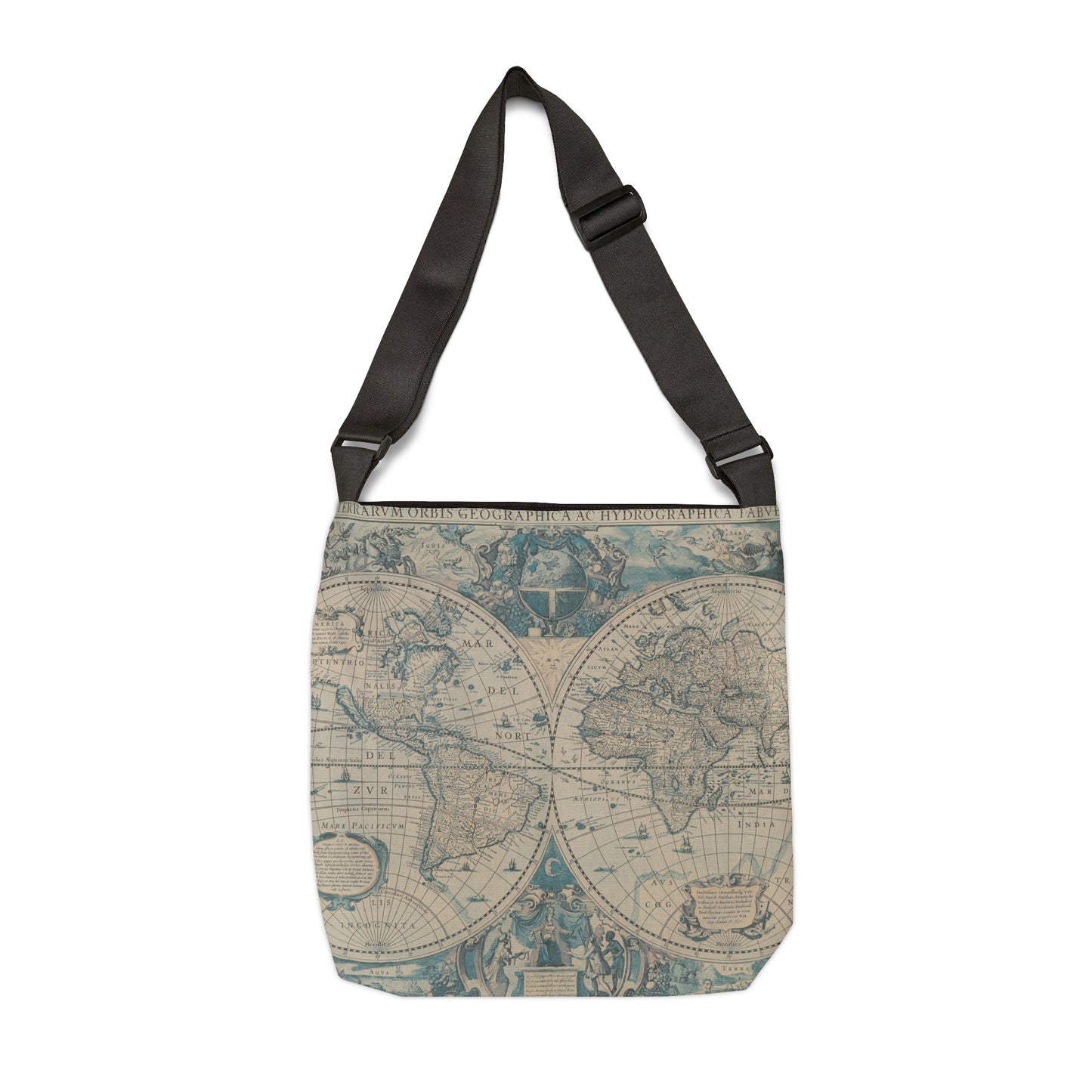 Mercator's Atlas Adjustable Tote Bag