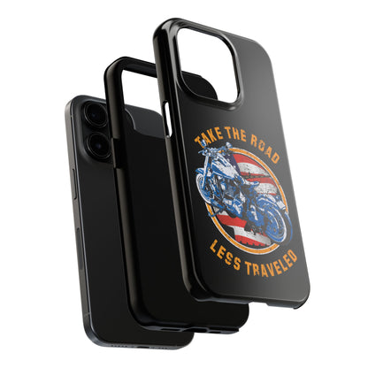 Take the road less traveled Black USA Version! Tough Phone Cases