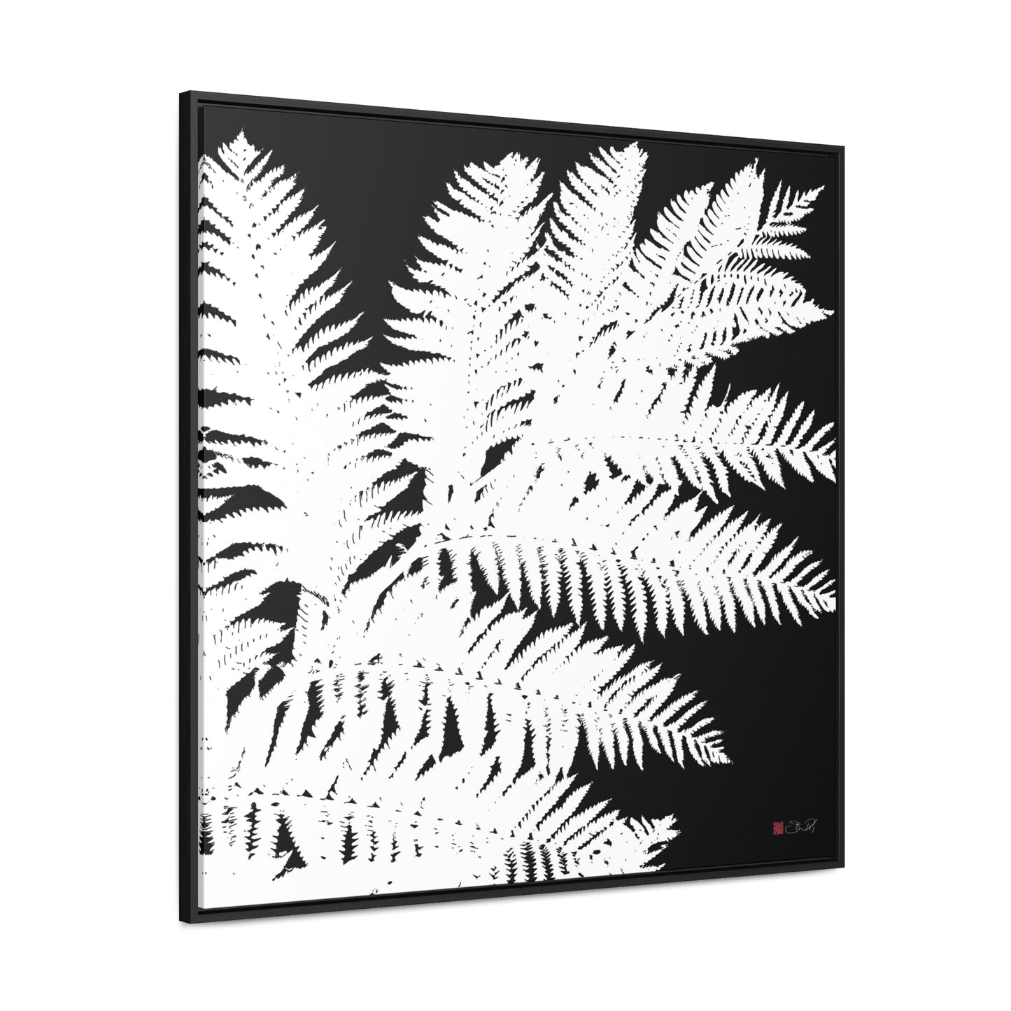 36x36" Framed Canvas Print: "Tree Fern"