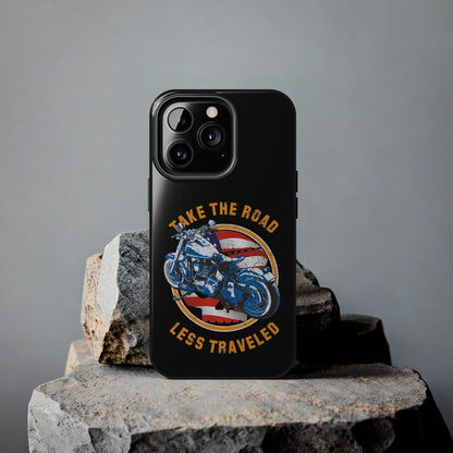 Take the road less traveled Black USA Version! Tough Phone Cases