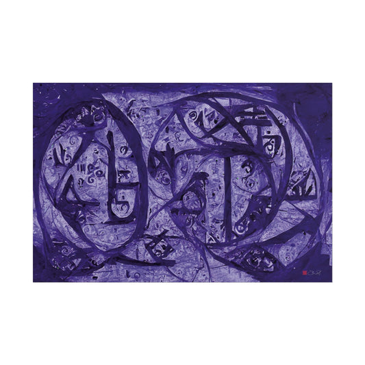 Cycles of Strength - Abstract Runes Art Rolled Poster