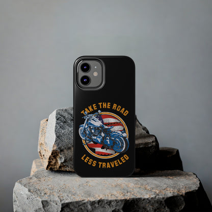 Take the road less traveled Black USA Version! Tough Phone Cases