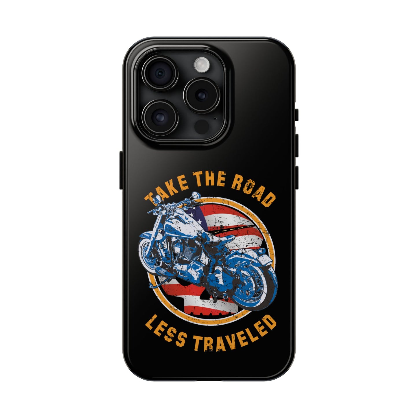 Take the road less traveled Black USA Version! Tough Phone Cases