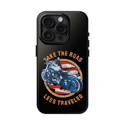 Take the road less traveled Black USA Version! Tough Phone Cases