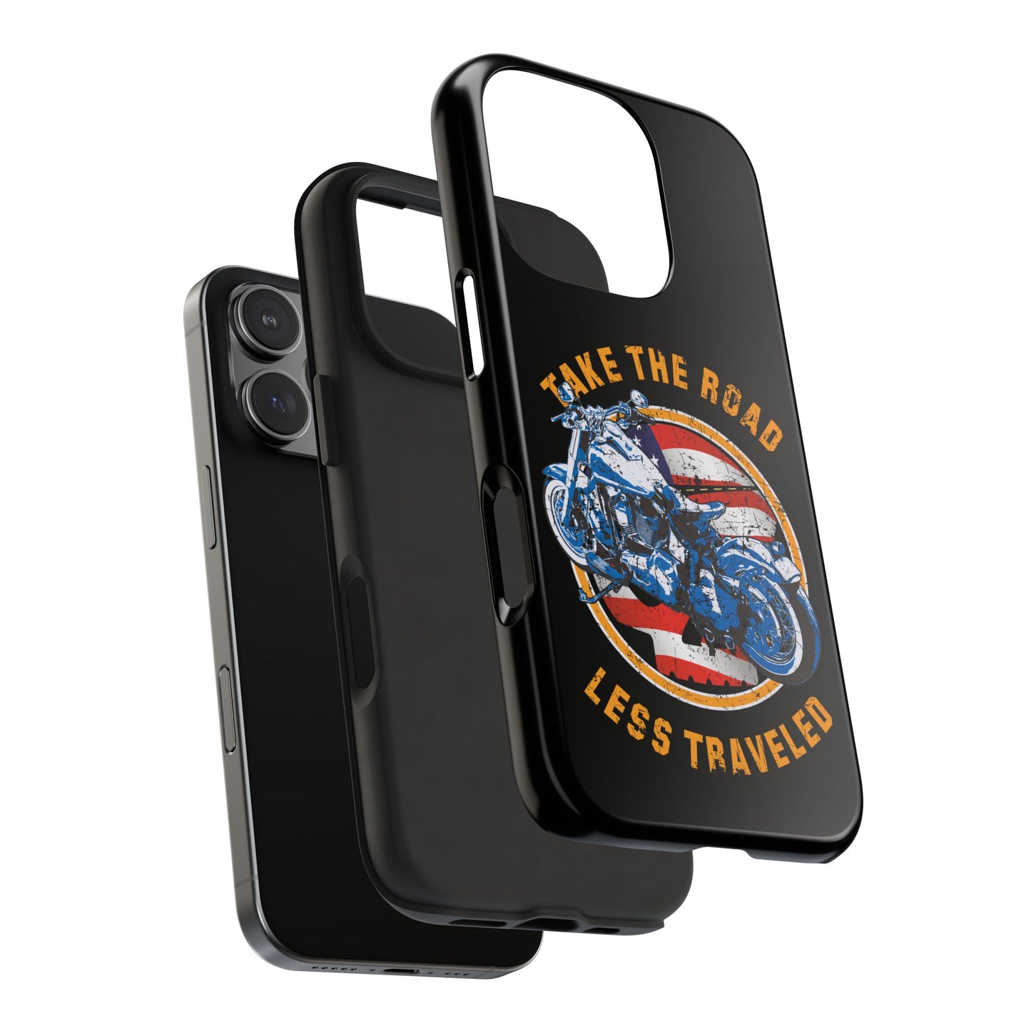 Take the road less traveled Black USA Version! Tough Phone Cases