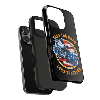 Take the road less traveled Black USA Version! Tough Phone Cases